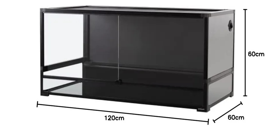 REPTI ZOO Easy-Build NRK0127 Glasterrarium 120x60x60 cm schwarz