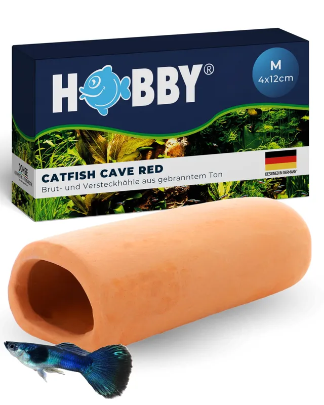 Hobby Catfish Cave M Welsröhre 4x12 cm Terrakotta