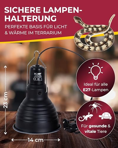 Hobby Clamp Lamp Terrariumleuchte 14 cm E27 Keramik