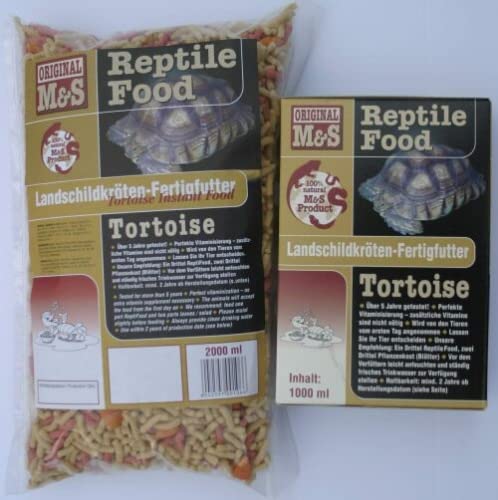M&S Reptilien Tortoise Schildkrötenfutter 2000 ml Pellets