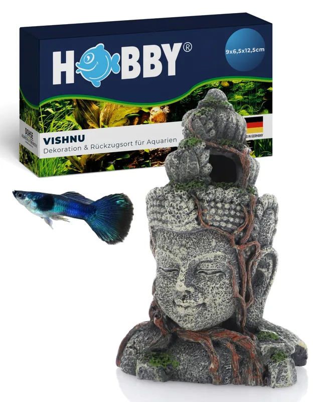 Hobby Vishnu Aquariumdeko 9x6,5x12,5 cm Polyresin