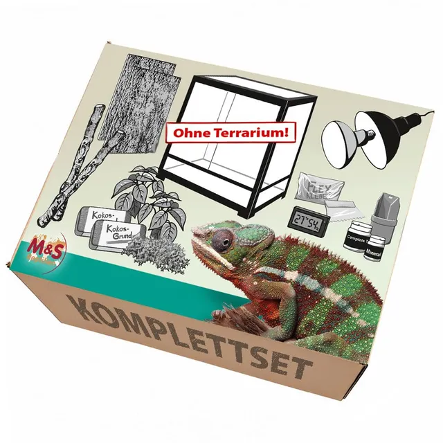 M&S Reptilien Komplettset Chamäleon Terrarium-Set ohne Becken