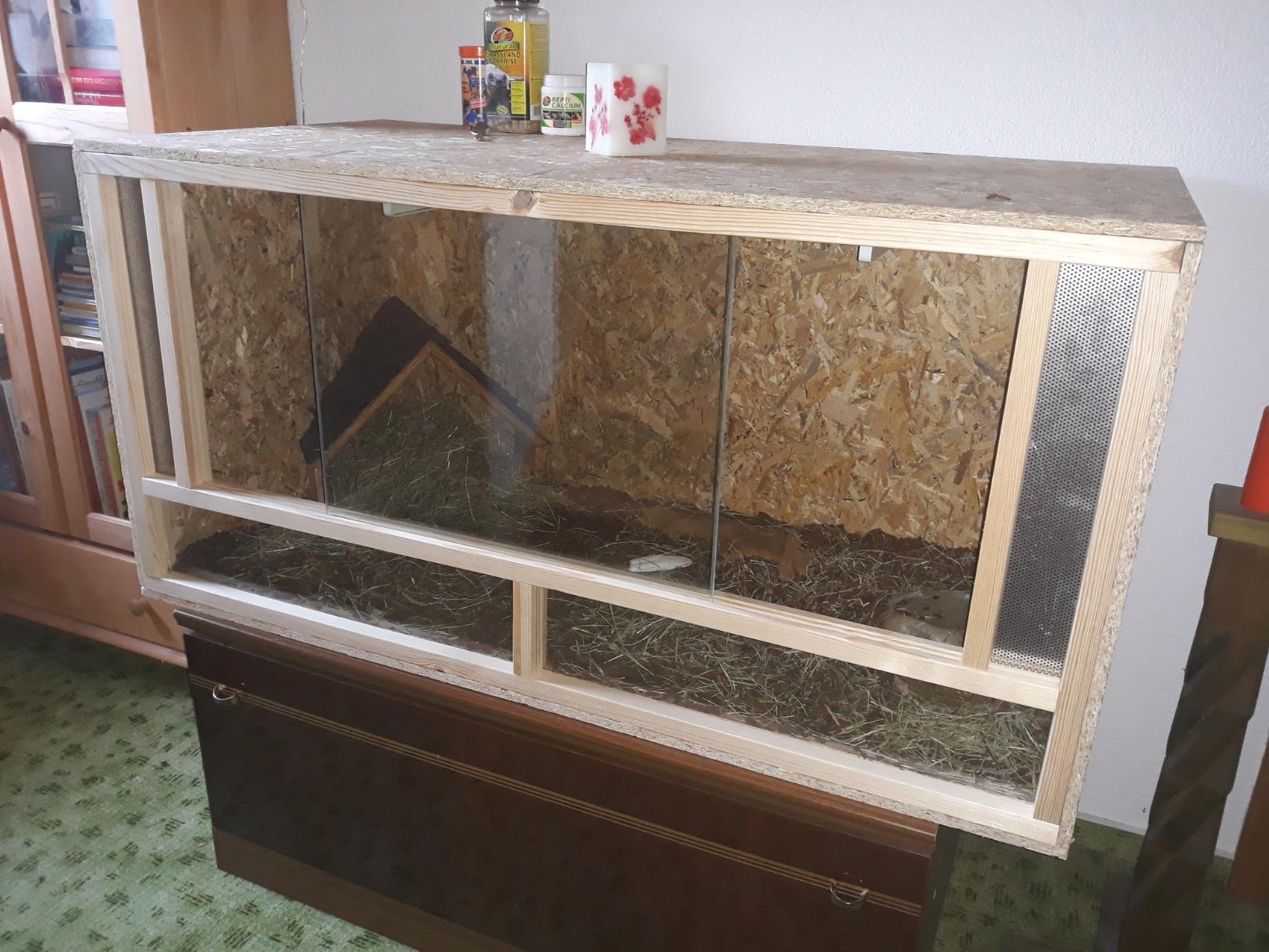 Repiterra Terrarium Frontbelüftung Holzterrarium 120x60x60 natürlich