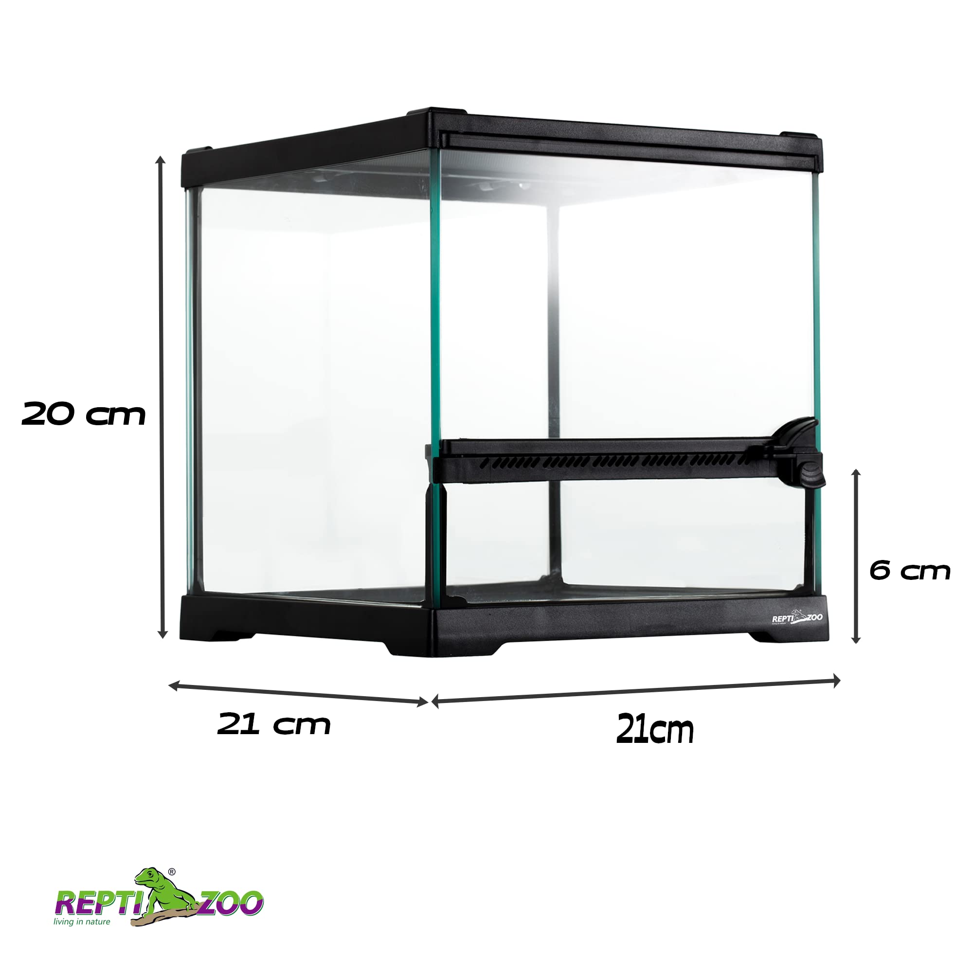 ReptiZoo Nano-Terrarium Glas 21x21x20cm 1 Tür