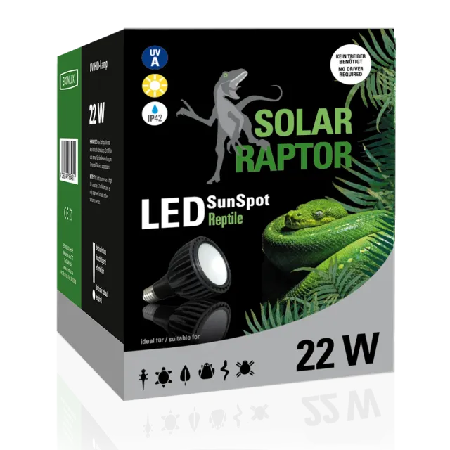 Solar Raptor UV LED SunSpot 22W PAR30 E27 Terrarienlampe
